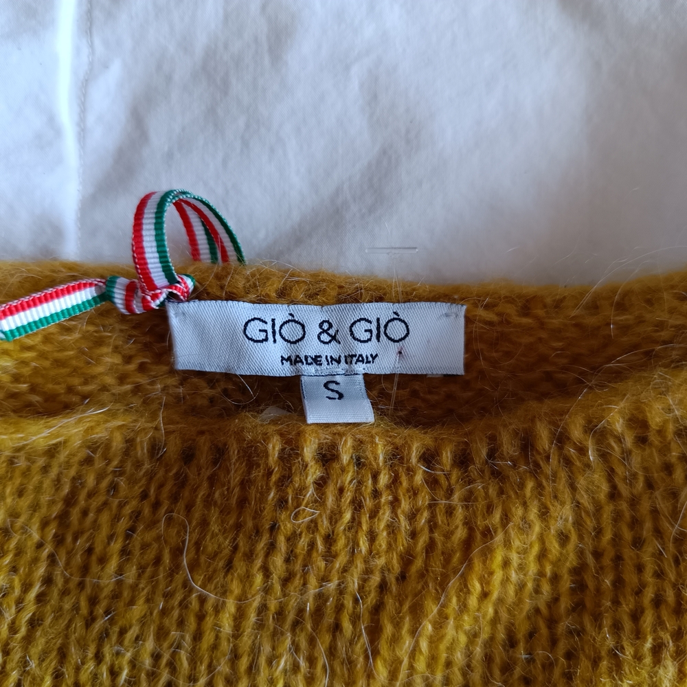 Yellow Ruffle Sleeve Sweater - Picture 6 of 7